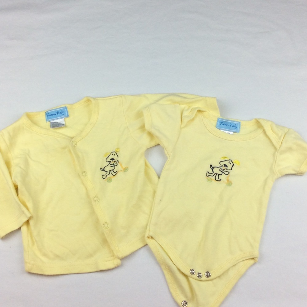 🍼 6 for $18 | Matching Yellow Onesie and Sweater